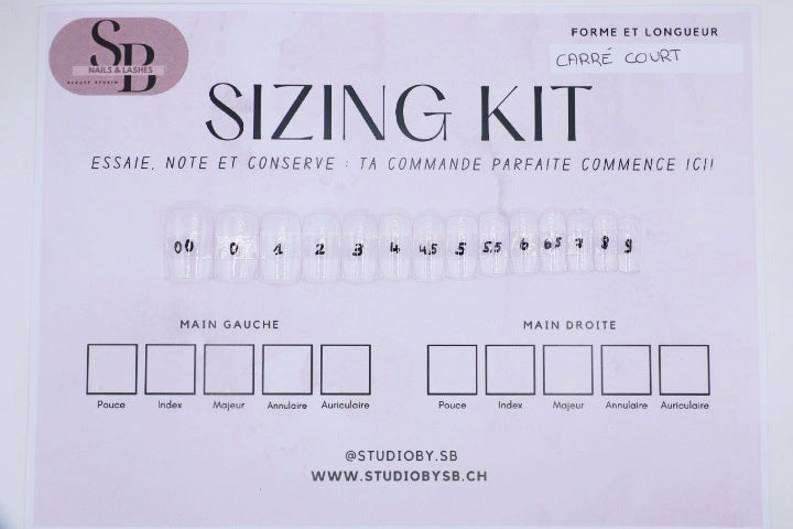 Sizing Kit Carré Court