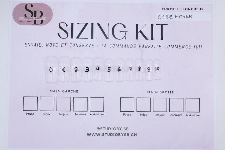 Sizing Kit Carré Moyen
