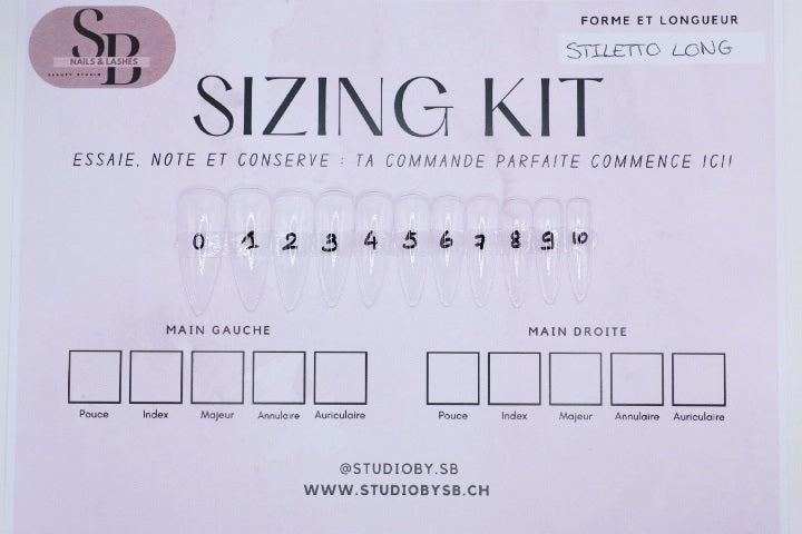 Sizing Kit Stilleto Long