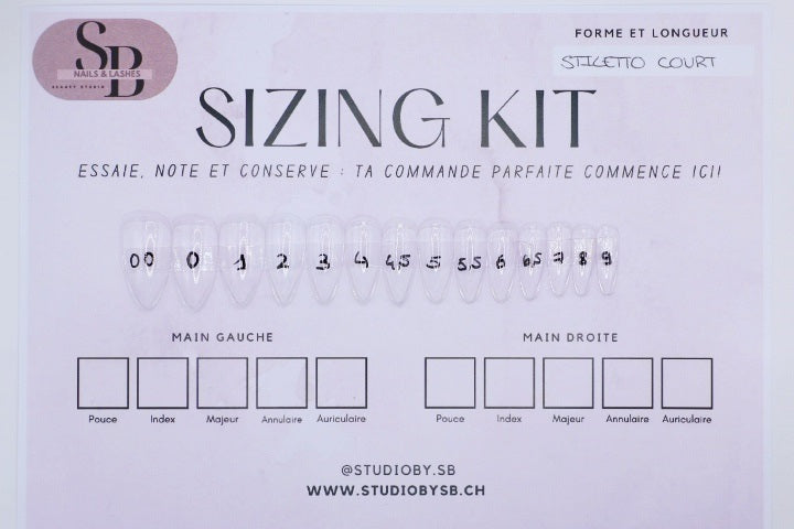 Sizing Kit Stilleto Court